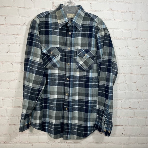Sears Other - Vintage Sears The Mens Store Anchor Plaid Flannel Button Shirt Size Medium Tall